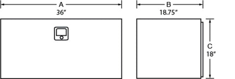 Lund Universal Aluminum Underbody Box - Brite - 8236T