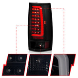 ANZO 2007-2014 Chevy Tahoe LED Taillight Plank Style Black w/Smoke Lens - 311322