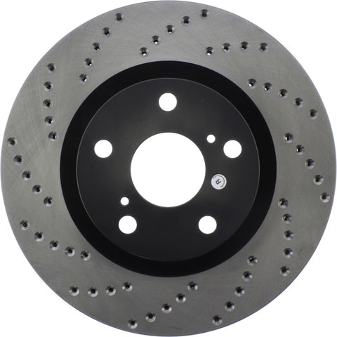 StopTech 07-13 Lexus ES 250/ES 300/ ES330/ES350 Drilled Sport CRYO Brake Rotor - 128.44146CR