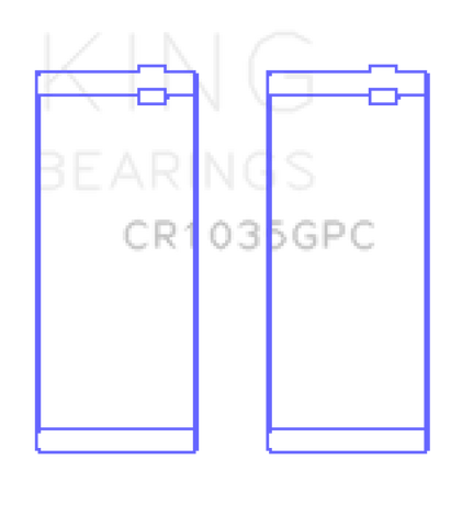 King Engine Bearings Cummins B-Ser. L4 (Size 0.26) Connecting Rod Bearing Set - CR1035GPC.026