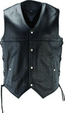 Kuryakyn Leather By River Road Old Skool Leather Vest Black - Large - 094433