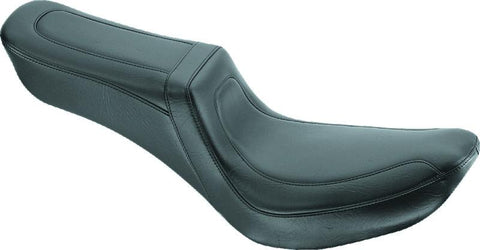 Mustang 58-84 Harley FX/FL Squareback 1PC Seat - Black - 75619