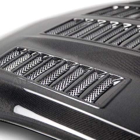 Anderson Composites 15-17 Ford Mustang (Excl. GT350/GT350R) Type-TW Double Sided Hood - AC-HD15FDMU-TW-DS