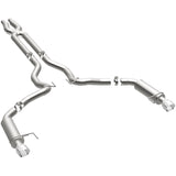 MagnaFlow Cat Back, SS, 3in, Competition, Dual Split Polished 4.5in Tips 2015 Ford Mustang GT V8 5.0 - 19101