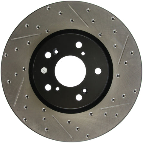 StopTech 04-08 Acura TL (Brembo Caliber) SportStop Slotted &amp; Drilled Left Front Rotor - 127.40062L