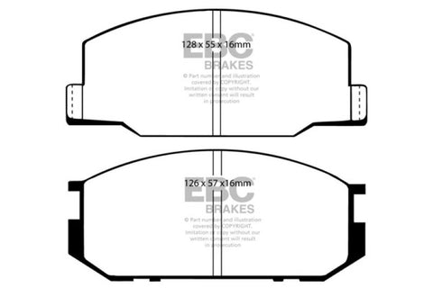 EBC 85-90 Lotus Esprit 2.2 Redstuff Front Brake Pads - DP3456C
