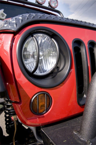 Rugged Ridge Headlight Bezels Black 07-18 Jeep Wrangler JK - 12419.25
