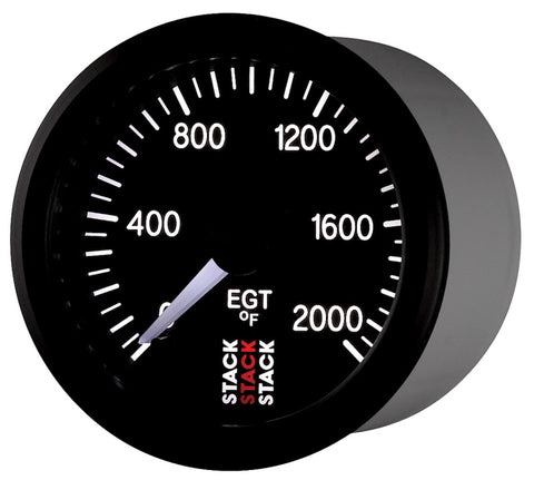 Autometer Stack 52mm 0-2000 Deg F Pro Stepper Motor Exhaust Gas Temp Gauge - Black - ST3314