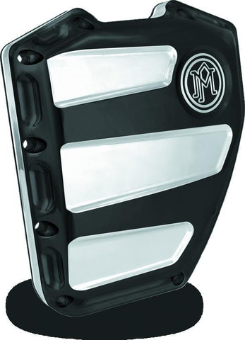 Performance Machine Twin Cam Scallop Timing Cover - Contrast Cut Platinum - 0177-2020-BMP