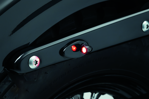 Kuryakyn Kellerman Atto Clear Lens Red Run-Brake Satin Black - 2575