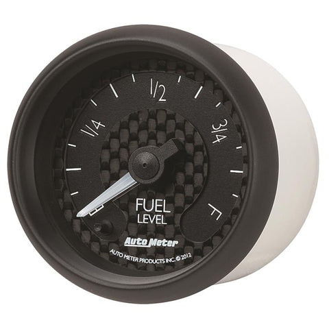 Autometer GT Series 52mm Full Sweep Electronic 0-280 ohm Fuel Level Programmable Empty-Full Range - 8010