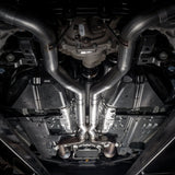 Stainless Works 2018+ Ford Mustang GT 3in Redline Series Catback X-Pipe w/Active Valves & Quad Tips - M18CBXFCV