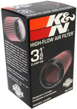 K&N Filter Universal Rubber Filter 3 1/2 inch Flange 4 5/8 inch Base 3 1/2 inch Top 7 inch Height - RU-3130