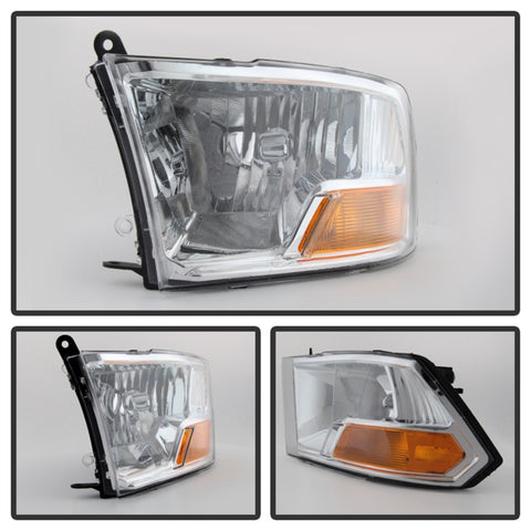 xTune Dodge Ram 1500 09-12 ( Non Quad Headlights ) Crystal Headlights Chrome HD-JH-DR09-AM-C - 9022937