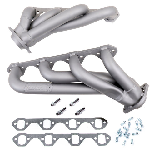 BBK 79-93 Mustang 351 Swap Shorty Unequal Length Exhaust Headers - 1-5/8 Titanium Ceramic - 1511