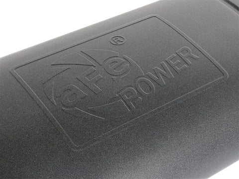 aFe MACH Force-Xp 409 SS Muffler w/ Black Finish 3in Center/Offset 22in L x 11in x 5in - Oval Body - 49M00016-B