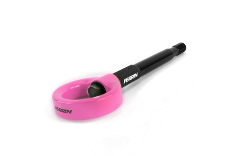 PERRIN 08-14 Subaru WRX/STI Sedan Tow Hook Kit (Rear) - Hyper Pink - PSP-BDY-251HP