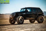 DV8 Offroad 07-18 Jeep Wrangler JK 2 Piece Fast Back Hard Top 4 Door - Black (DS Only) - HT07FB42