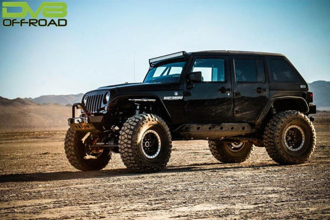 DV8 Offroad 07-18 Jeep Wrangler JK 2 Piece Fast Back Hard Top 4 Door - Black (DS Only) - HT07FB42