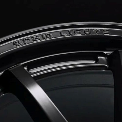 Gram Lights 57NR LIMITED II 18x8.5 +45 5-120 Semigloss Black Wheel w/ Black Cap/Stickers/Air Valve - WGN2V45WSB