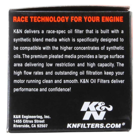 K&N Suzuki / Arctic Cat / Kawasaki / Yamaha 1.75in OD x 2.125in H Oil Filter - KN-132