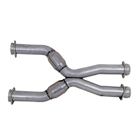 BBK 79-04 Mustang Coyote Swap Short Mid X Pipe w Catalytic Converters 3.0 For BBK Long Tube Headers - 1786