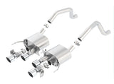 Borla 15 Chevy Corvette C7 ZO6 6.2L w/o AFM w/ NPP ATAK Quad RD RL IC Tips Center Rear Exit Exhaust - 11903