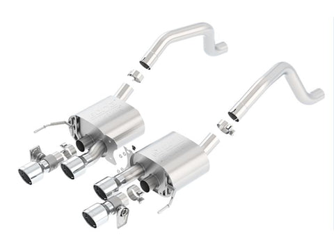 Borla 15 Chevy Corvette C7 ZO6 6.2L w/o AFM w/ NPP ATAK Quad RD RL IC Tips Center Rear Exit Exhaust - 11903