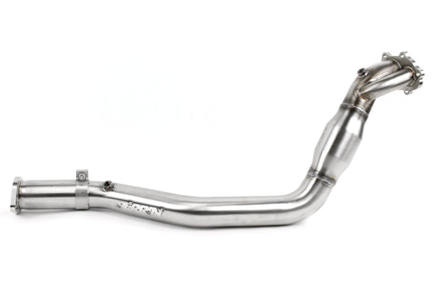 Perrin 02-14 Subaru WRX / 04-21 STI (EJ) 304SS 3in. Down Pipe w/Cat (Slip Fit Rear/Divorced WG) - PSP-EXT-210