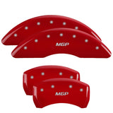MGP 4 Caliper Covers Engraved Front & Rear Circle K/Kia Red finish silver ch - 21185SCRKRD