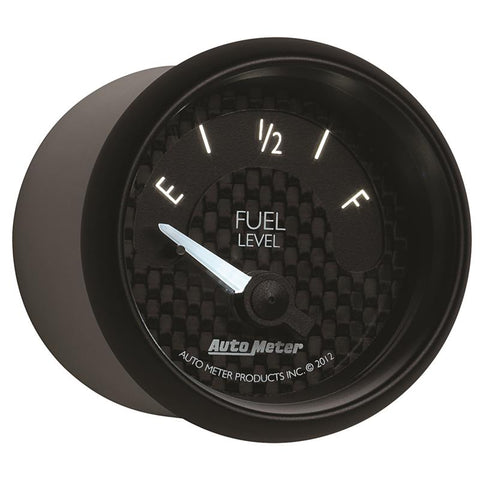 Autometer GT Series 52mm Short Sweep Electronic 0-90 ohms Fuel Level (For most 65-97 GM) - 8014