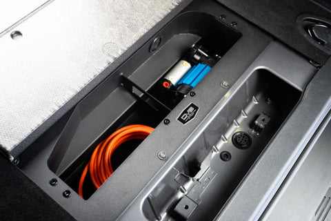 DV8 Offroad 21-23 Ford Bronco (Exc. Bronco Raptor) Air Compressor Mount & Storage Box - CMBR-01