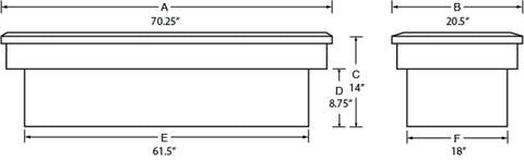 Lund 67-99 Chevy CK Challenger Tool Box - Brite - 5400