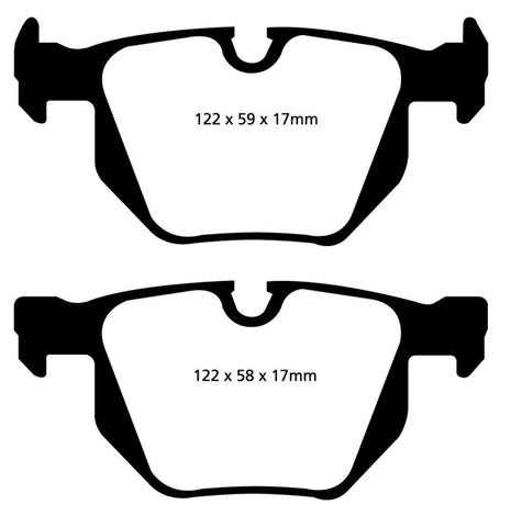 EBC 07-10 BMW X5 3.0 Ultimax2 Rear Brake Pads - UD1042