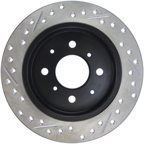 StopTech 90-96 Acura Integra / 97-01 Integra (Exc. Type R) Slotted & Drilled Left Rear Rotor - 127.40017L