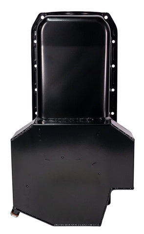 Moroso 86-Up Chevrolet Small Block (w/1 Pc Seal) Road Race Wet Sump 7qt 7.5in Steel Oil Pan - Black - 21815