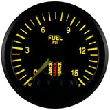 Autometer Stack 52mm 0-15 PSI 1/8in NPTF Male Pro-Control Fuel Pressure Gauge - Black - ST3504