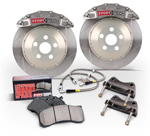 StopTech 88-91 BMW M3 Trophy Sport Big Brake Kit Silver Caliper Slotted 2Pc. Rotor Front Upgrade Kit - 83.163.4300.R3