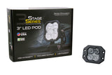 Diode Dynamics SS3 LED Pod Sport - White Combo Flush (Single) - DD6718S