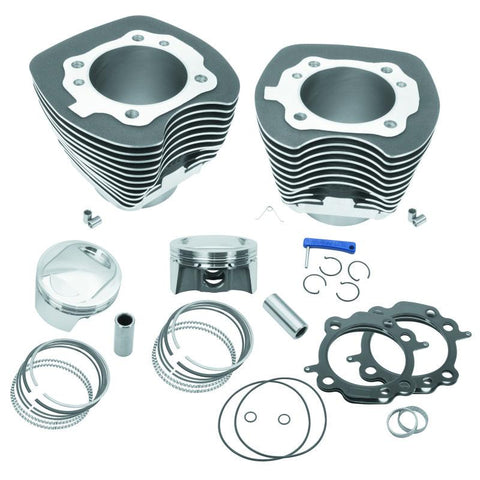 S&S Cycle 99-06 BT 98in Bolt-In Big Bore Kit - Wrinkle Black - 910-0481