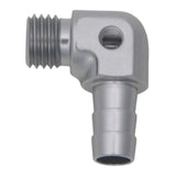 DeatschWerks Metric M12 to 3/8in Hose Barb 90-Degree Fitting w/ Venturi Port - Anodized DW Titanium - 6-02-0650
