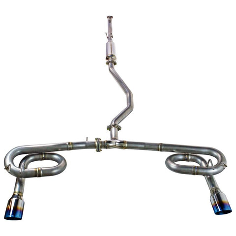 Remark 2022+ Honda Civic Sport Sedan (FE2) Cat-Back Exhaust - Dual Burnt Stainless Steel Tips - RK-C2063H-11T