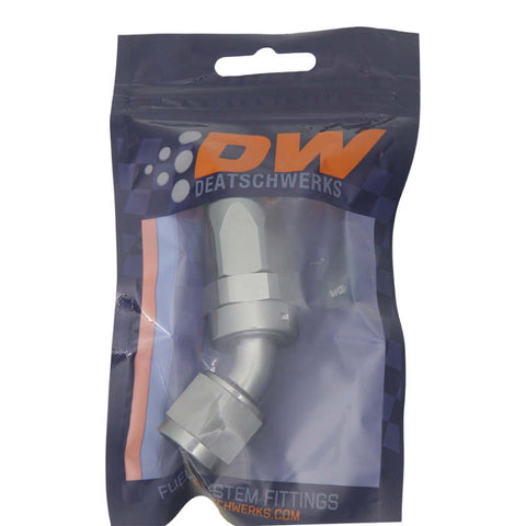 DeatschWerks 8AN Female Swivel 45-Degree Hose End CPE - 6-02-0806