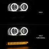 ANZO 2002-2009 Chevrolet Trailblazer Projector Headlights w/ Halo Black - 111127