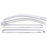 AVS 07-18 Toyota Tundra Crewmax Ventvisor Outside Mount Front & Rear Window Deflectors 4pc - Chrome - 684309