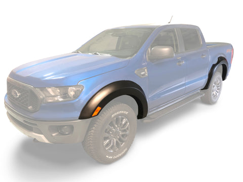 Bushwacker 2019 Ford Ranger Supercrew Extend-A-Fender Style Flares 4pc - Black - 20953-02