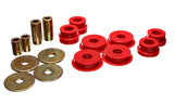 Energy Suspension 03-05 Mitsubishi Lancer EVO 8 Red Rear Differential / Mustache Bar Bushing Set - 5.1108R