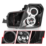 ANZO 2003-2007 Cadillac CTS Projector Headlights w/ Halo Black (CCFL) - 121417