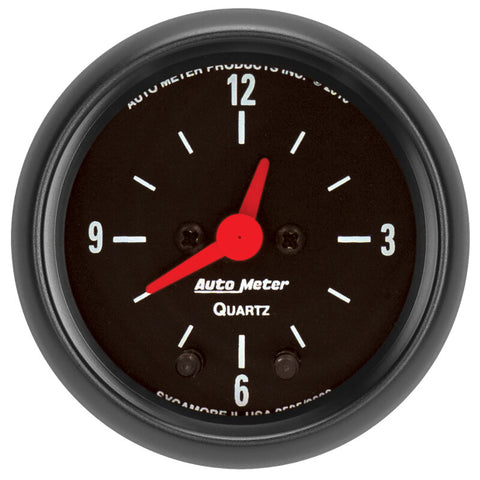 Autometer Z Series 52mm Electric Clock - 2632