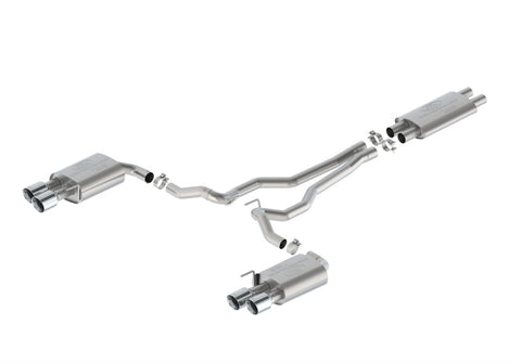 Ford Racing 2024 Mustang 5.0L Touring Non-Active Cat-Back Exhaust w/GT Valance - Chrome Tip - M-5200-M5TCV